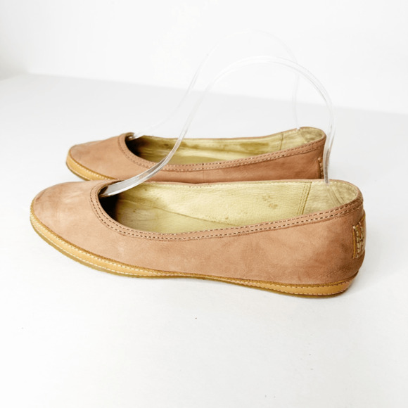 FRYE Tegan Ballet Flats nubuck leather pink soft slip on womens 6.5 - Picture 4 of 7
